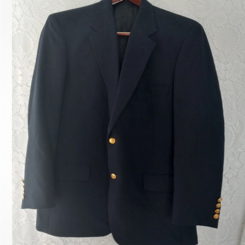 Wimbledon Classic Dark Blazer with Gold Accents